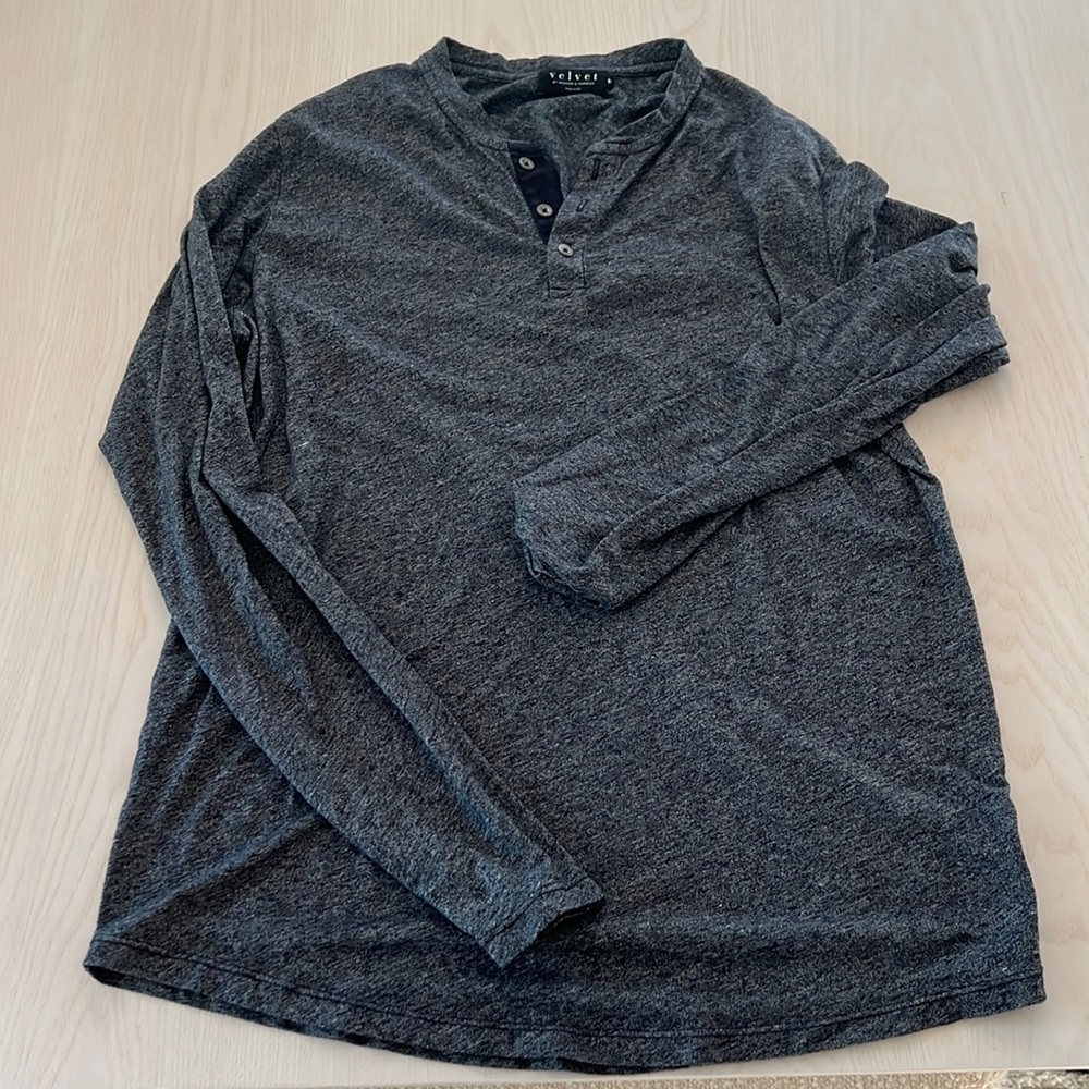 Grey Henley by Velvet